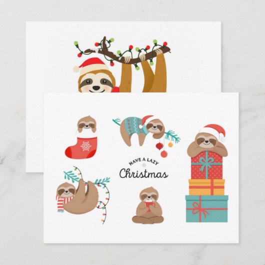 Schattige Kerstluiaards Feestdagenkaart (Voorkant / Achterkant)