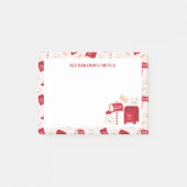 Schattige kerstmailpatroon gepersonaliseerd post-it® notes (Voorkant)