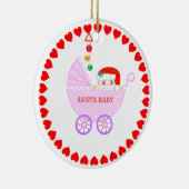 Schattige Kerstman Baby Keramisch Ornament (Rechts)