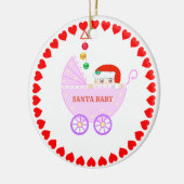 Schattige Kerstman Baby Keramisch Ornament (Links)