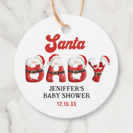 Schattige Kerstman Baby Kerstvakantie Baby Shower Bedankjes Labels