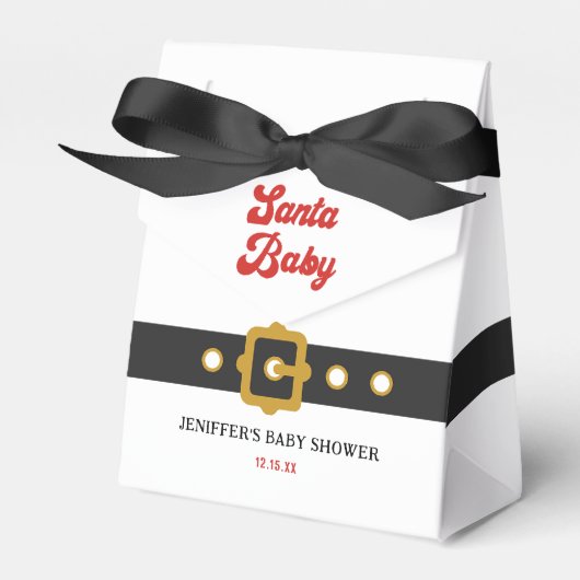 Schattige Kerstman Baby Vakantie Baby Shower Bedankdoosjes (Voorkant Zijde)