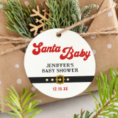 Schattige Kerstman Baby Vakantie Baby Shower Bedankjes Labels