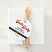 Schattige Kerstman Baby Vakantie Baby Shower Bedankjes Labels (In situ)