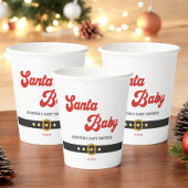 Schattige Kerstman Baby Vakantie Baby Shower Papieren Bekers