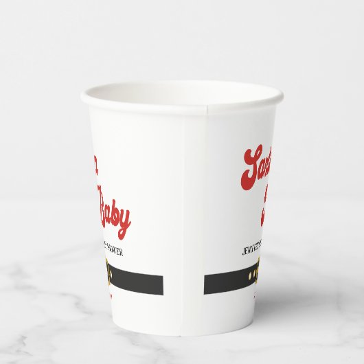 Schattige Kerstman Baby Vakantie Baby Shower Papieren Bekers (Rechts)