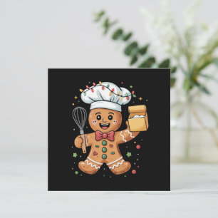 Schattige kerstman bakker Kerst Chef Bakken  Feestdagenkaart