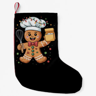 Schattige kerstman bakker Kerst Chef Bakken Kleine Kerstsok