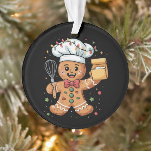 Schattige kerstman bakker Kerst Chef Bakken  Ornament