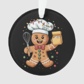 Schattige kerstman bakker Kerst Chef Bakken  Ornament (voorkant)
