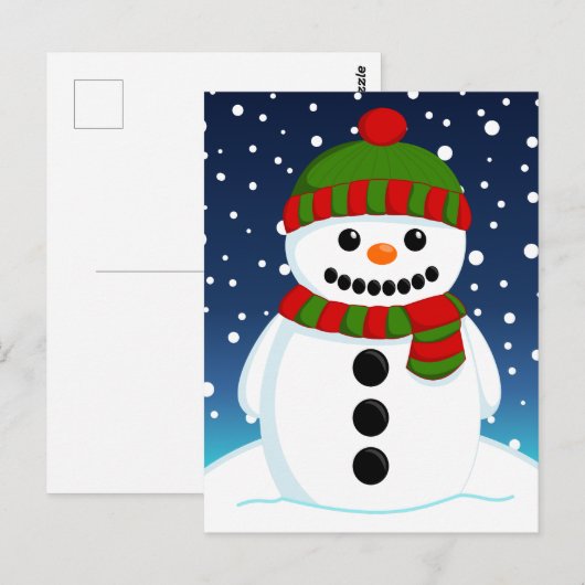 Schattige kerstman briefkaart (Voorkant / Achterkant)