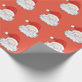 Schattige kerstman cadeaupapier (Hoek)