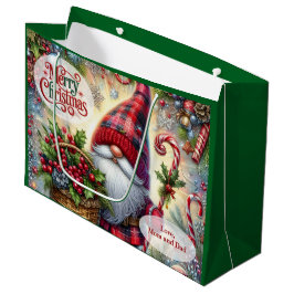 Schattige Kerstman Dwerg Kerstmis Groot Cadeauzakje