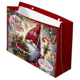 Schattige Kerstman Dwerg Kerstmis Groot Cadeauzakje
