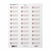 Schattige Kerstman Dwerg Retouradres Etiket (Full Sheet)