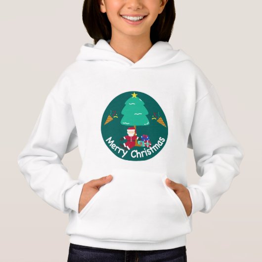 Schattige Kerstman en Kerstboom  (Voorkant)