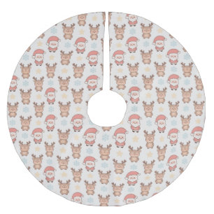 Schattige Kerstman en Rendier Patroon Kerstboom Rok
