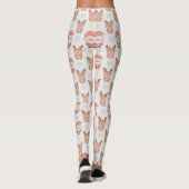 Schattige Kerstman en Rendier Patroon Leggings (Achterkant)