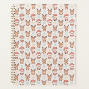 Schattige Kerstman en Rendier Patroon Planner