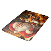 Schattige Kerstman en rendieren Badmat (Gekanteld)