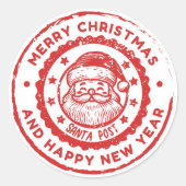 Schattige Kerstman – Festive Kerstontwerp Ronde Sticker (Voorkant)