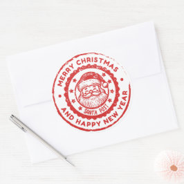 Schattige Kerstman – Festive Kerstontwerp Ronde Sticker