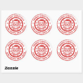 Schattige Kerstman – Festive Kerstontwerp Ronde Sticker (Vel)