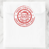 Schattige Kerstman – Festive Kerstontwerp Ronde Sticker (Tas)