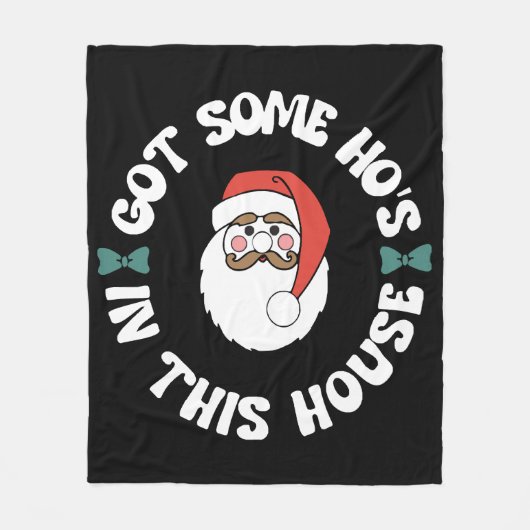 Schattige Kerstman Fleece Deken (Voorkant)