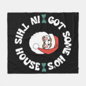 Schattige Kerstman Fleece Deken (Voorkant (Horizontaal))