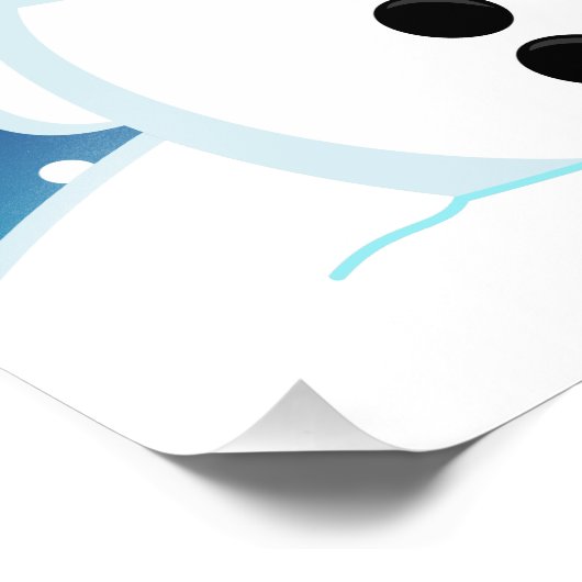 Schattige kerstman foto afdruk (Hoek)