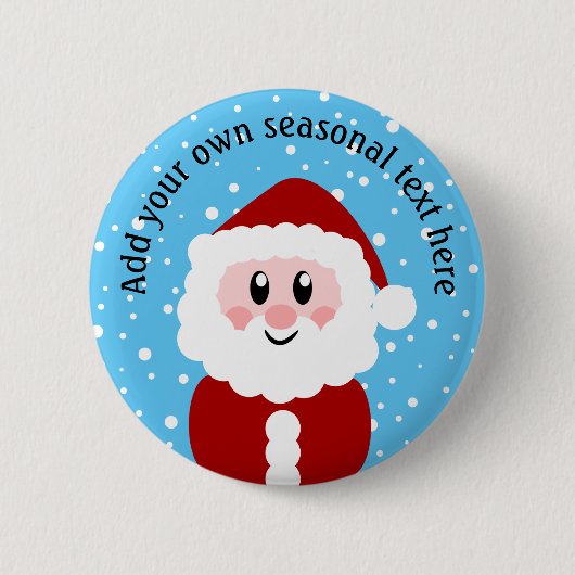 Schattige Kerstman Gepersonaliseerd Ronde Button 5,7 Cm (Voorkant)