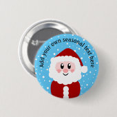 Schattige Kerstman Gepersonaliseerd Ronde Button 5,7 Cm (Voorkant /achterkant)