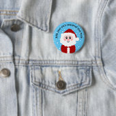 Schattige Kerstman Gepersonaliseerd Ronde Button 5,7 Cm (In situ)