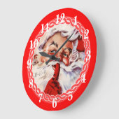 Schattige kerstman grote klok (Hoek)