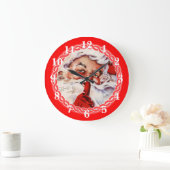 Schattige kerstman grote klok (Huis)