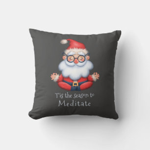 Schattige Kerstman Het is de tijd om te mediteren  Kussen