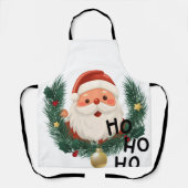 Schattige Kerstman Ho Ho Ho Kerstschort Schort (Voorkant)