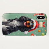 Schattige kerstman hond Case-Mate iPhone case (Achterkant (horizontaal))