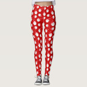 Schattige kerstman hoofd patroon kerst leggings (Voorkant)