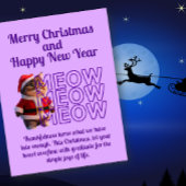 Schattige Kerstman Kat Kerst Briefkaart