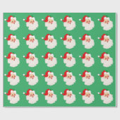 Schattige  kerstman kerst inpakpapier (Vlak)
