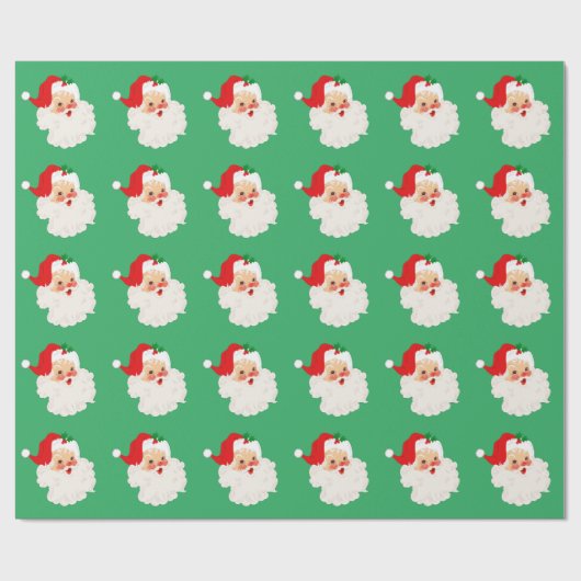 Schattige kerstman kerst inpakpapier (Vlak)