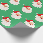 Schattige  kerstman kerst inpakpapier (Hoek)