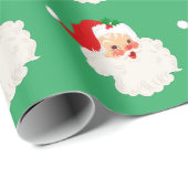 Schattige  kerstman kerst inpakpapier (Rol Hoek)