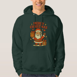 Schattige Kerstman Kerst Kunst –  Prettig Kerstfee Hoodie