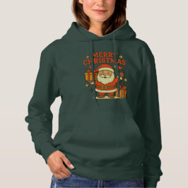 Schattige Kerstman Kerst Kunst –  Prettig Kerstfee Hoodie