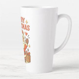 Schattige kerstman kerst kunst – Prettig kerstfee Latte Mok