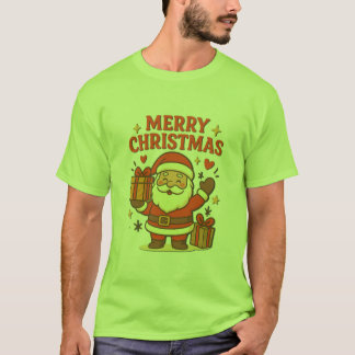 Schattige Kerstman Kerst Kunst – Prettig Kerstfee T-shirt