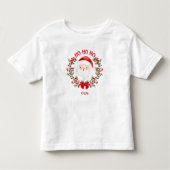 Schattige kerstman kerst naam peuter T-shirt (Voorkant)